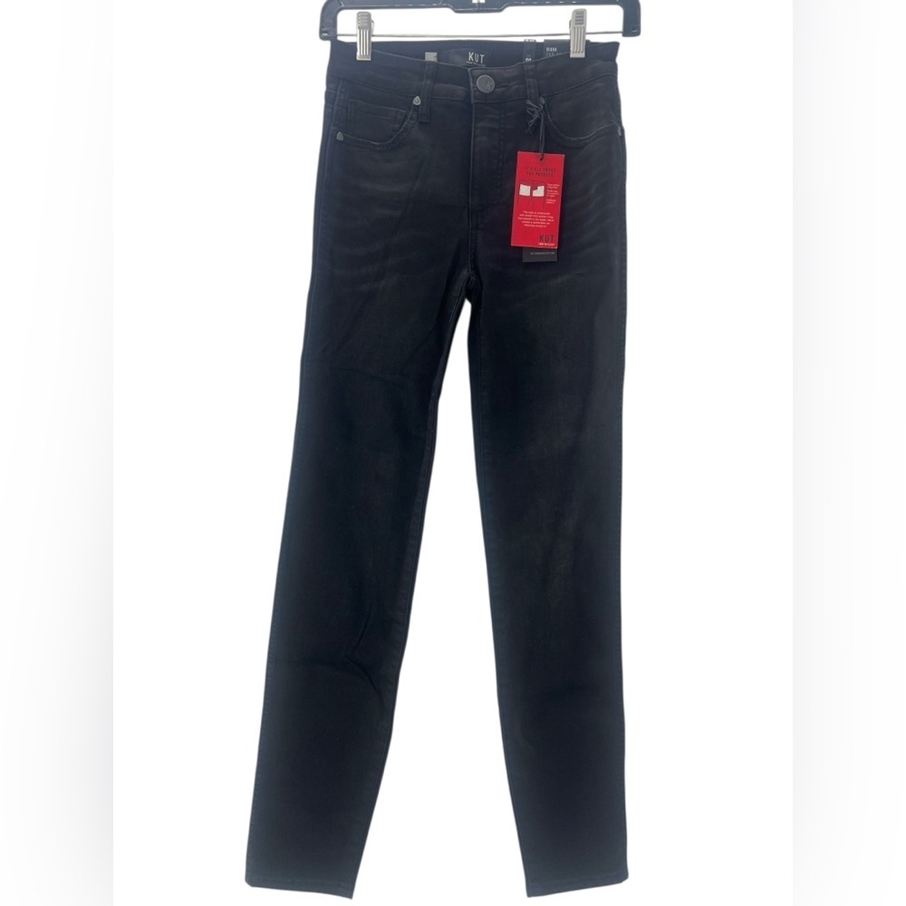 NWT Kut From the Kloth Black Diana Fab AB Skinny Jeans 00